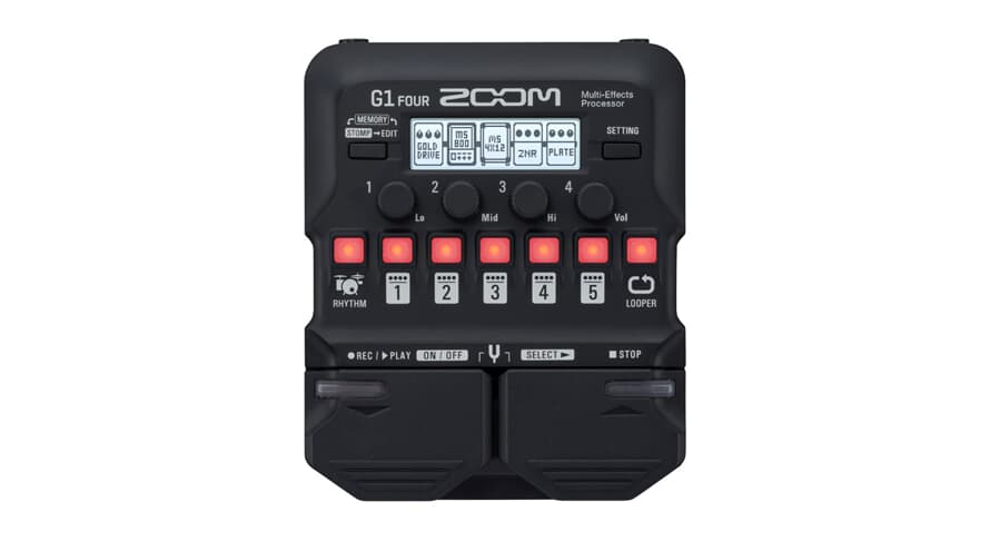 Zoom G1-Four-Pedal mit 45 einzigartigen Saz-spezifischen Sounds (Nur t –