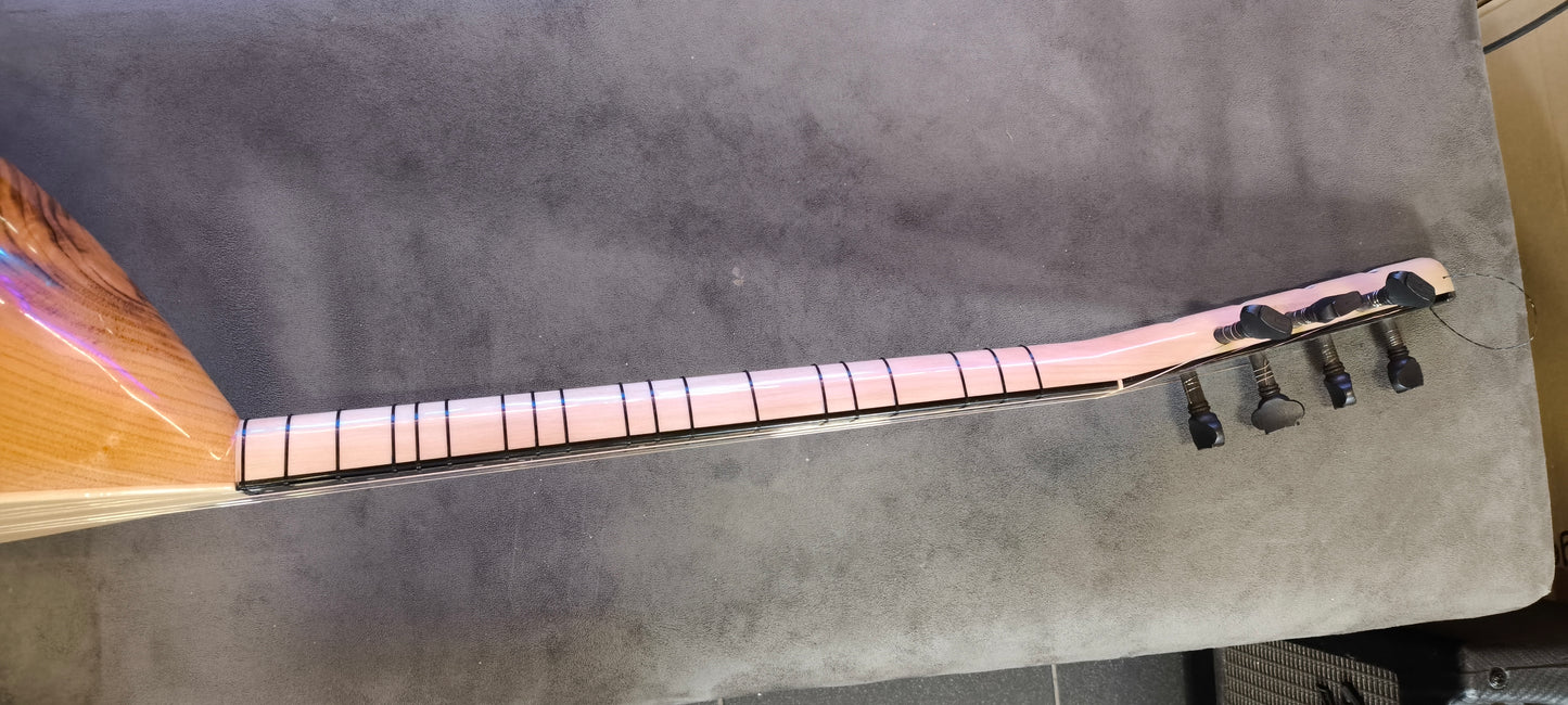 Volledig Professioneel Model Saz - Korte Hals, OYMA DUT, Ebbenhouten Ingelegde Klavier, 42 cm Tekne, Glanzende Afwerking 1427070724