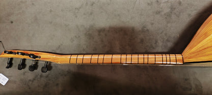 Linkshandige Baglama! Model voor Beginners, Korte Hals, Geel Pijnboomhout 39 cm Klankkast 1333180224